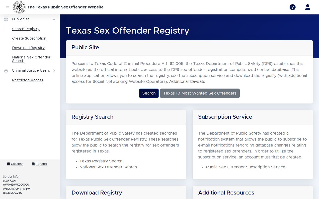 DeSoto residents directory Texas public safety registry search